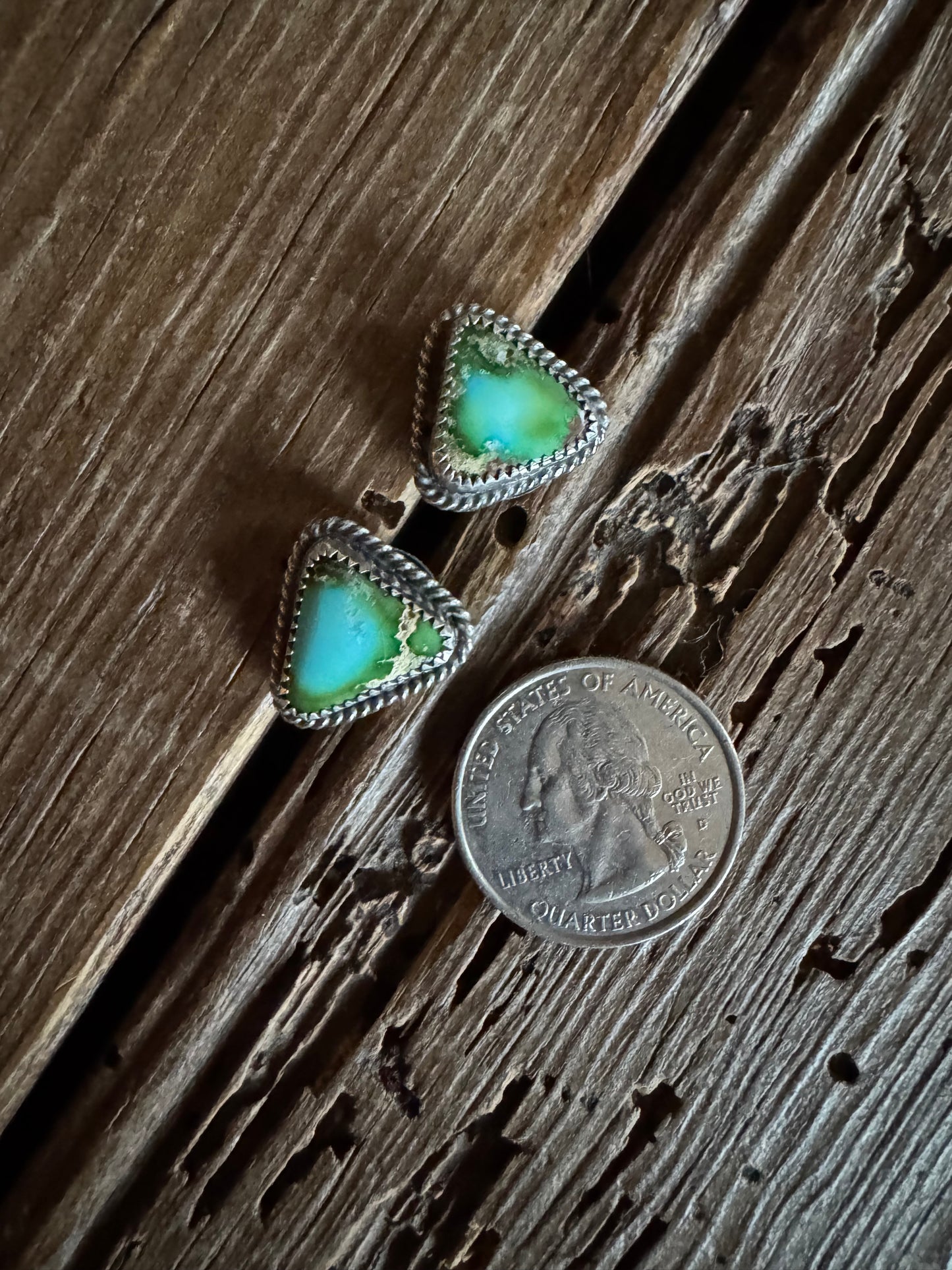 Sonoran Gold Triangle Stud Earrings