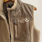 Brown fleece vest with 'Ranch Girls' logo on a white background