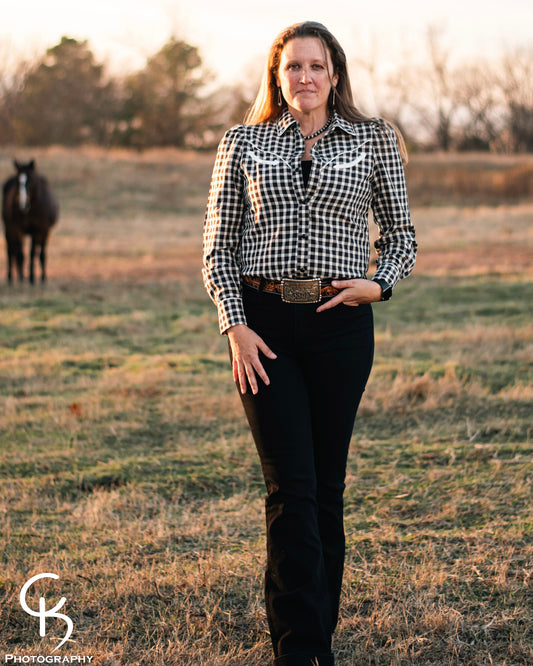 Anniston Gingham Puff Sleeve Top