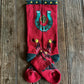 Fringe Lucky Horseshoe Red Performance Crew Socks