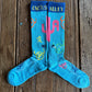 Cactus Alley-Moo Cactus Blue Performance Socks