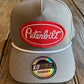 Front View of Truckin Single Patch Trucker Hat with Red Pete Patch