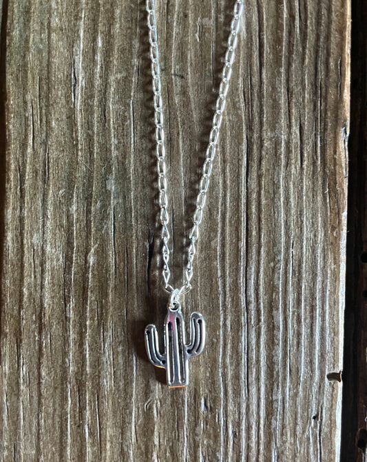 Mini Cactus Charm Necklace