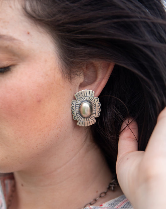 Matte Concho Earrings