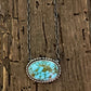 Kingman Turquoise Oval Bar Necklace