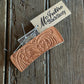 Natural Tooled Leather Hair Clip