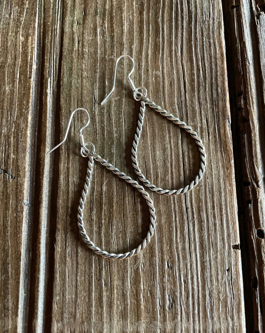 Cable Teardrop Earrings