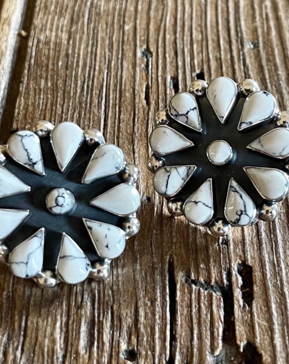 Howlite Cluster Earrings