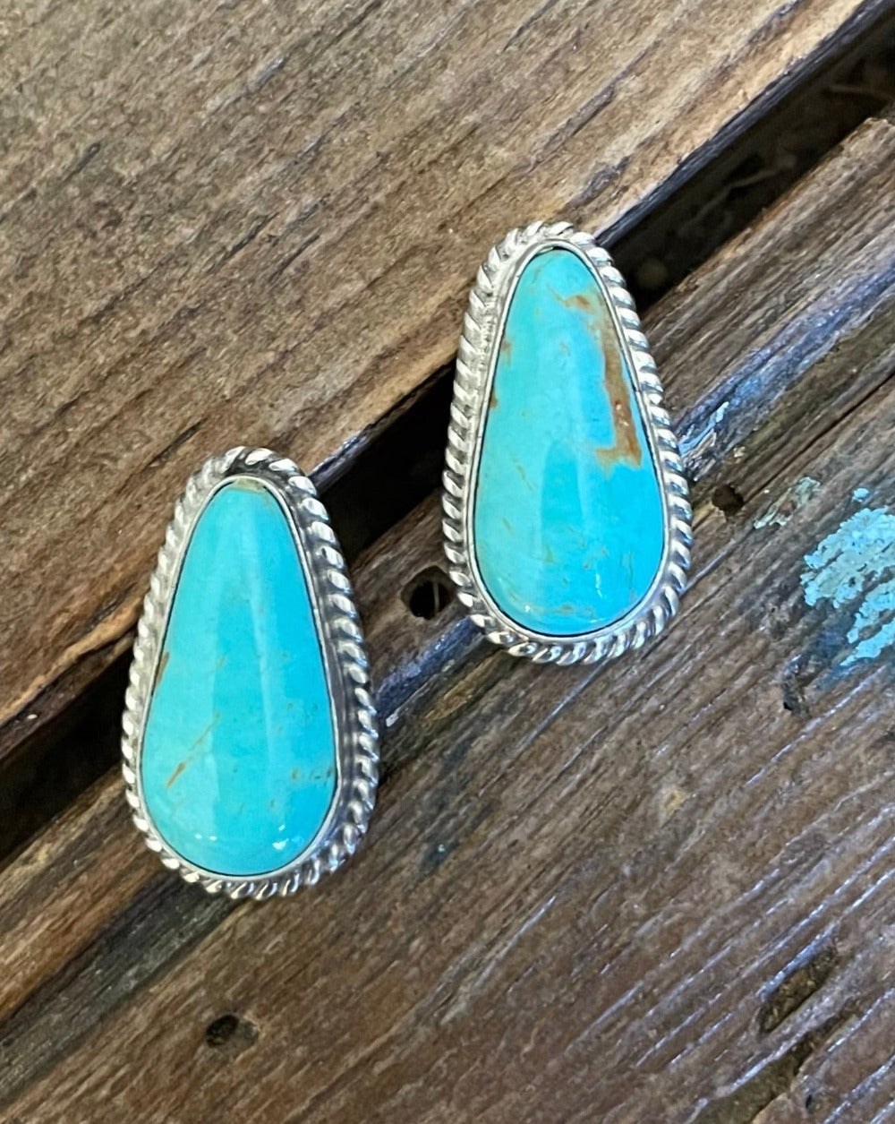 Kingman Turquoise Stud Earrings