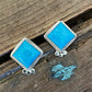 Kingman Turquoise Square Earrings