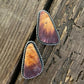 Orange & Purple Spiny Earrings