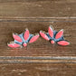 Pink Half Flower Earrings
